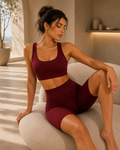 Sculpting Sports Bra & Biker Shorts Set